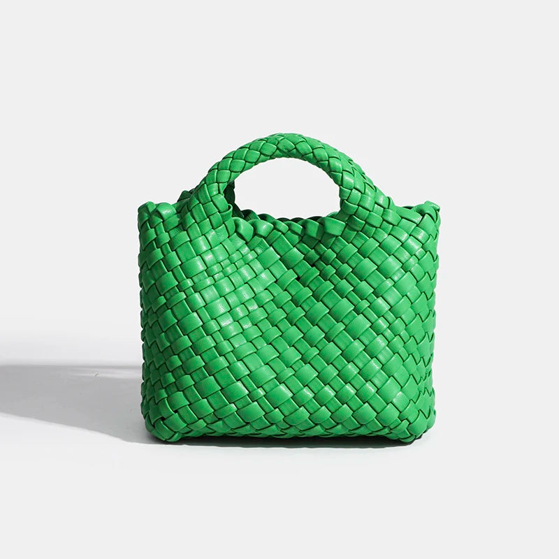 Women Handbag Fashion Woven Pattern Small Pu Leather Tote Bag Retro Top Handle Bag Casual Daily Commute Shopping Portable 2026