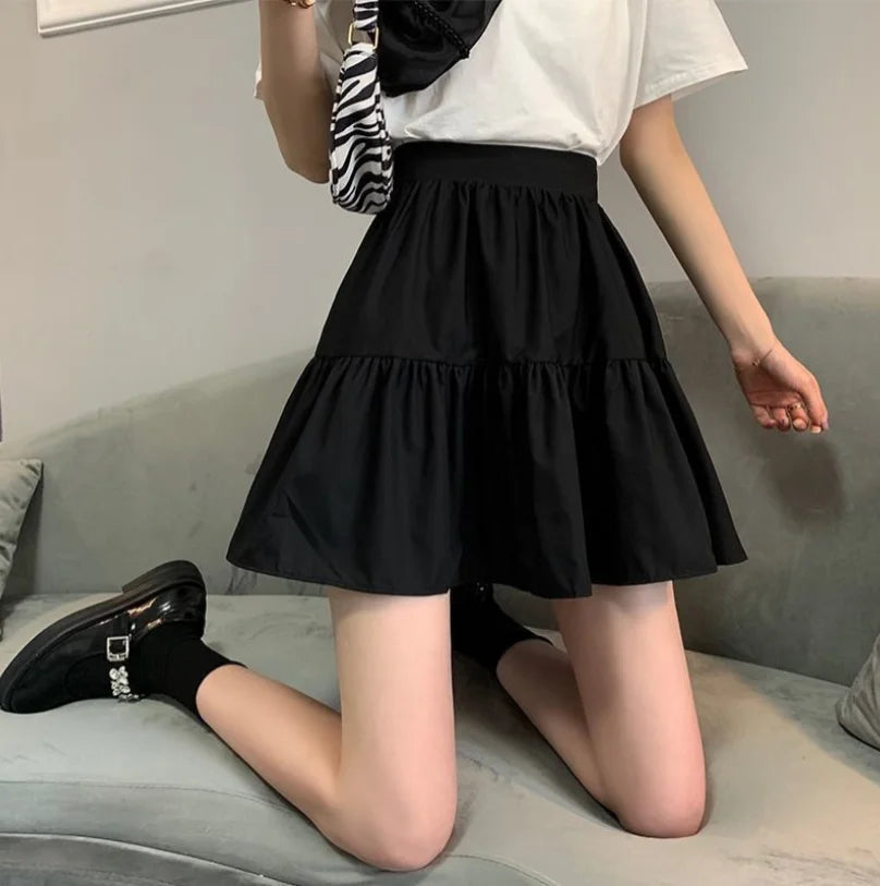 Plus Size Women's Ruffle Short Sleeve T-shirt Elastic Irregular Hem Slim Fit Shirt&Blouses Solid Summer Casual Elegance Top Chic