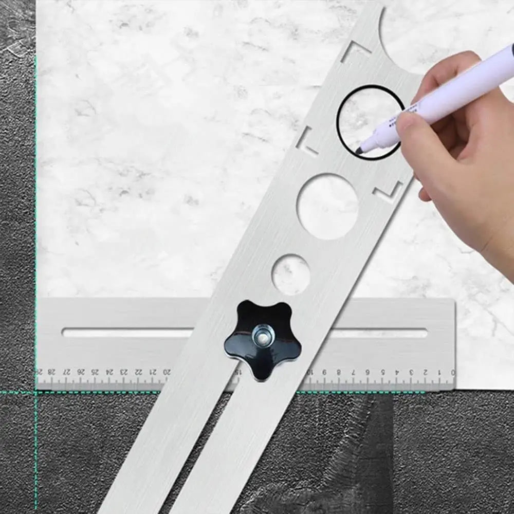 1pcsAdjustable Tile Locator To Wall Marking Position Ruler Ceramic Hole Cutter Tile Drill Marble Opener Construction Tool