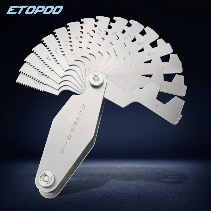 T Thread Gauge ACME 29 / 30 Optional Screw Pitch Measuring Tool Screw Thread Pitch Gauge