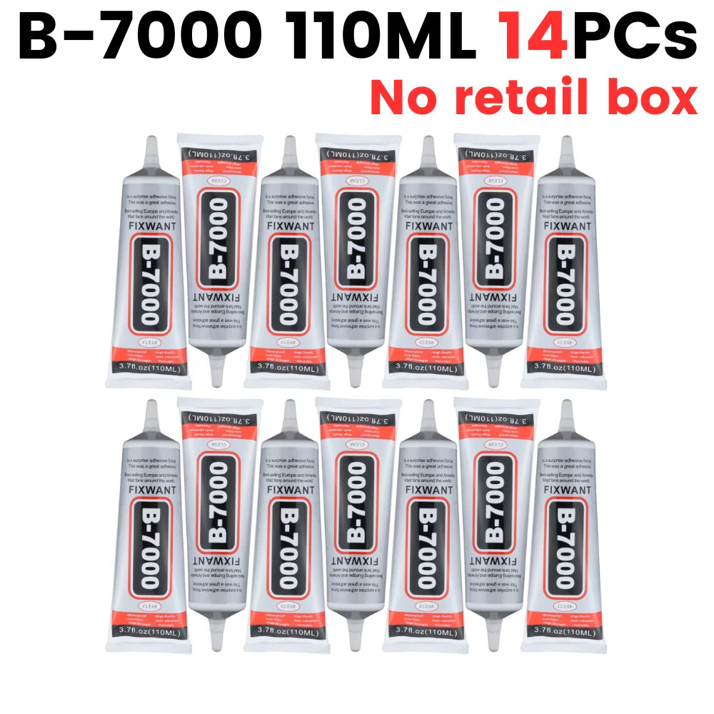 FIXWANT B-7000 New Formula 15ML 25ML 50ML 110ML Wholesale Pack for Choosing Clear Contact Phone Repair Adhesive B7000