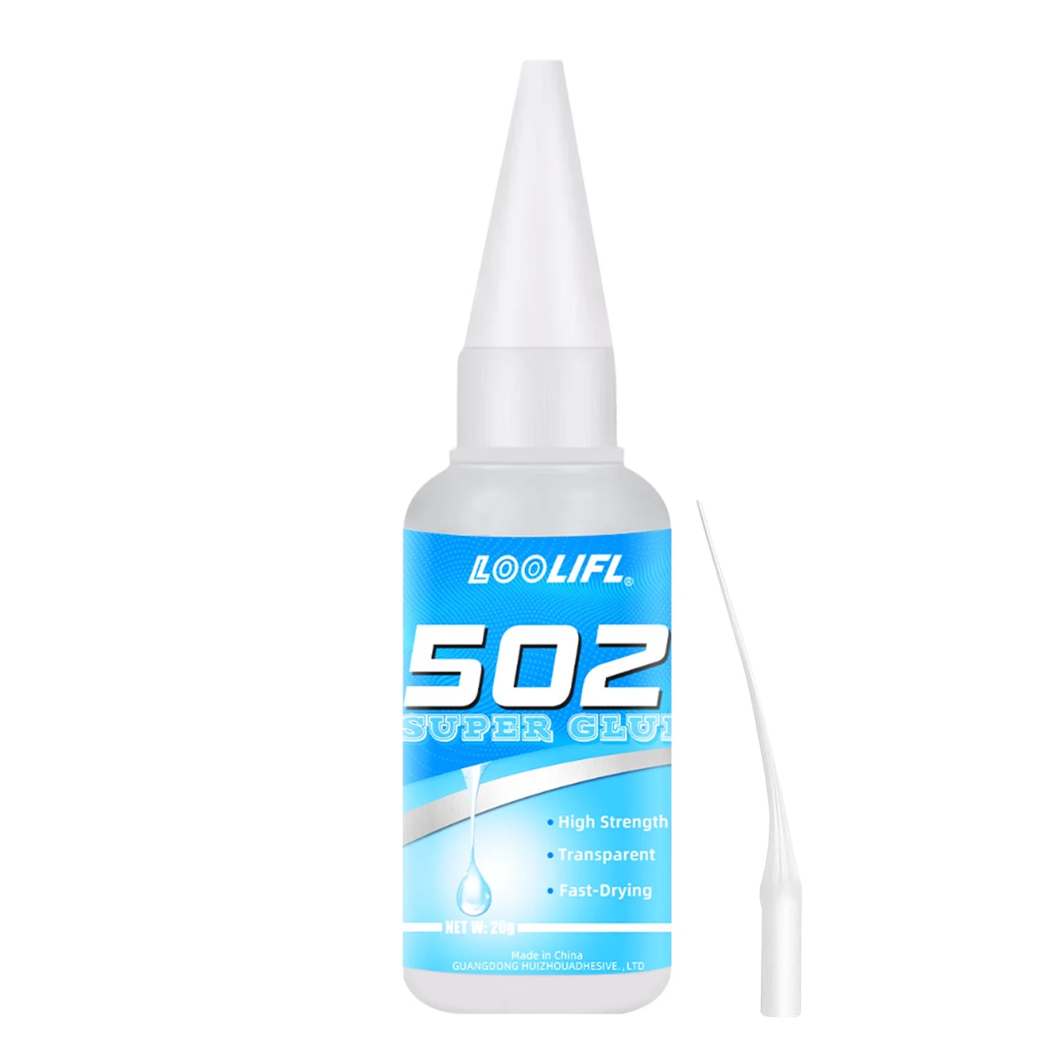 LOOLIFL 502 Super Glue Fast Drying Instant Adhesive High Strength Clear Glue for Plastic Metal Ceramic Glass Repair DIY Craft