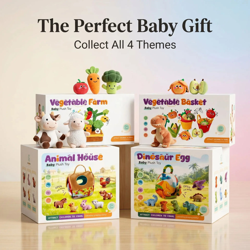 Portable Soft Plush Barn Farm Animals Baby Toys with Sound Montessori Toys Early Education Sensory Toy Boy Girl Birthday Gifts