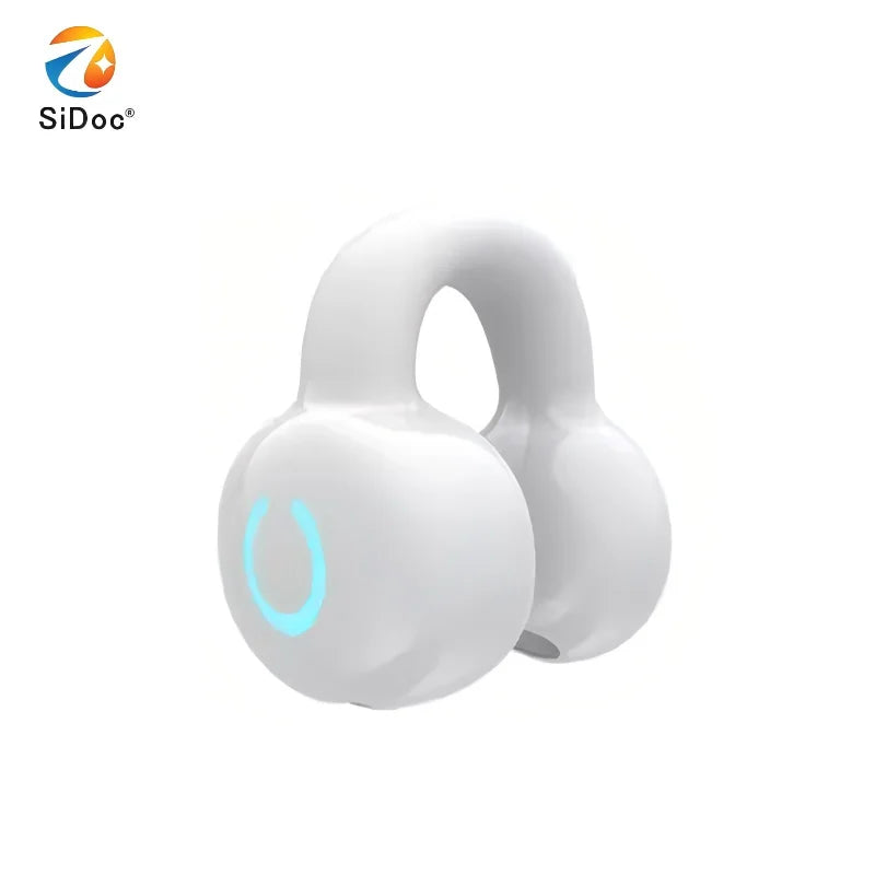 New single ear stereo clip on Bluetooth earphones YX09 business model with bone conduction and long battery life