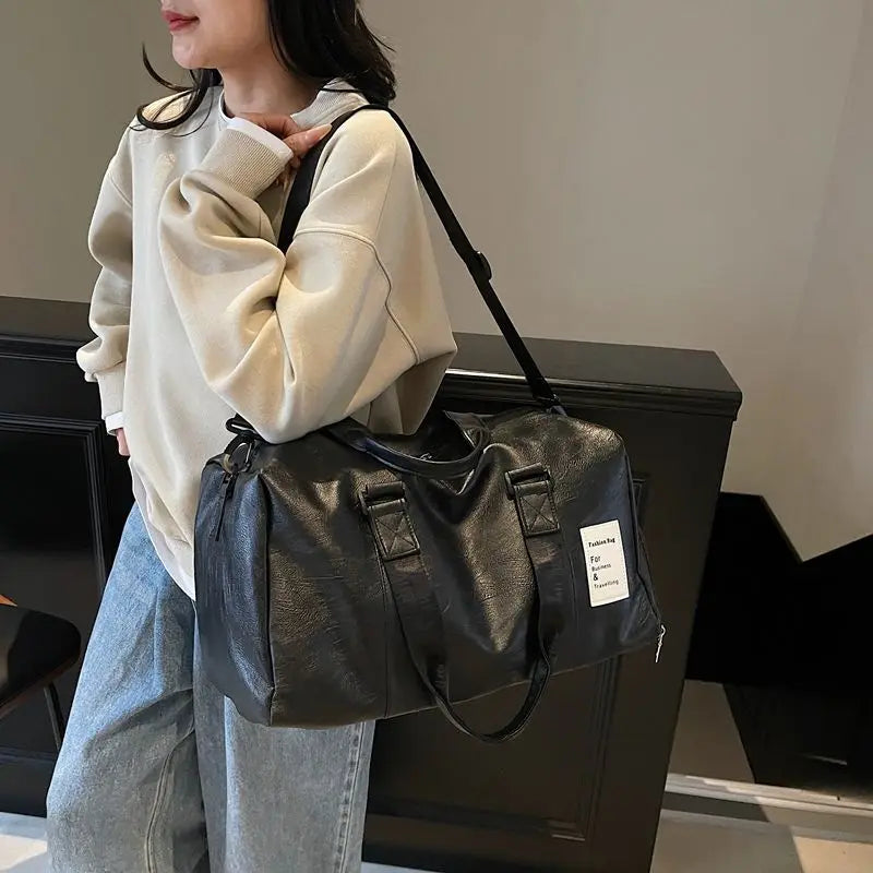 Gym Bag Leather Sports Bags Dry Wet Bags for Men Women  Training for Shoes Fitness Yoga Travel Luggage Shoulder Sport Bag