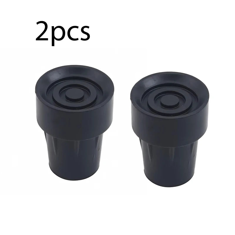 Rubber Trekking Pole Cap Walking Stick Crutch Cane Bottom Pads Cover Ferrule Non-slip Foot Cover Trekking Pole Cane Crutch