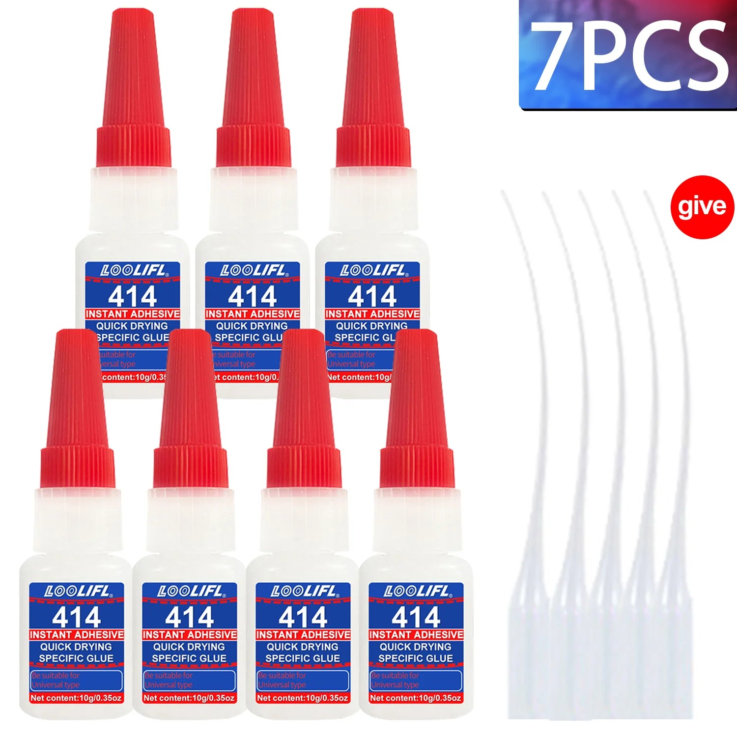 LOOLIFL 414/495 Instant Strong Super Glue Universal Superglue Mighty Instant Glue for Resin Ceramic Metal Glass Fast Dry Tool