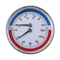 Thermo-manometer Boiler Temperature & Pressure Gauge 0-120 ℃ 0-10 Bar Mearsuring Range Fitting- for Floor Heating Drop