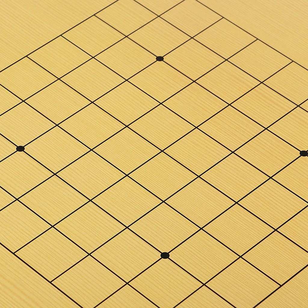 Double Sided Weiqi Game Board Wooden Checkerboard Advanced Board Game for Children and Adults Teaching