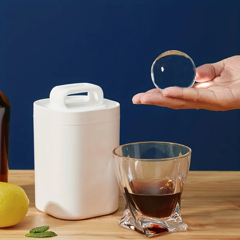 Ice Cube Mold, Transparent Large Single Ice Ball,Whiskey Ice Ball Mold, Food Grade Household Ice Tray
