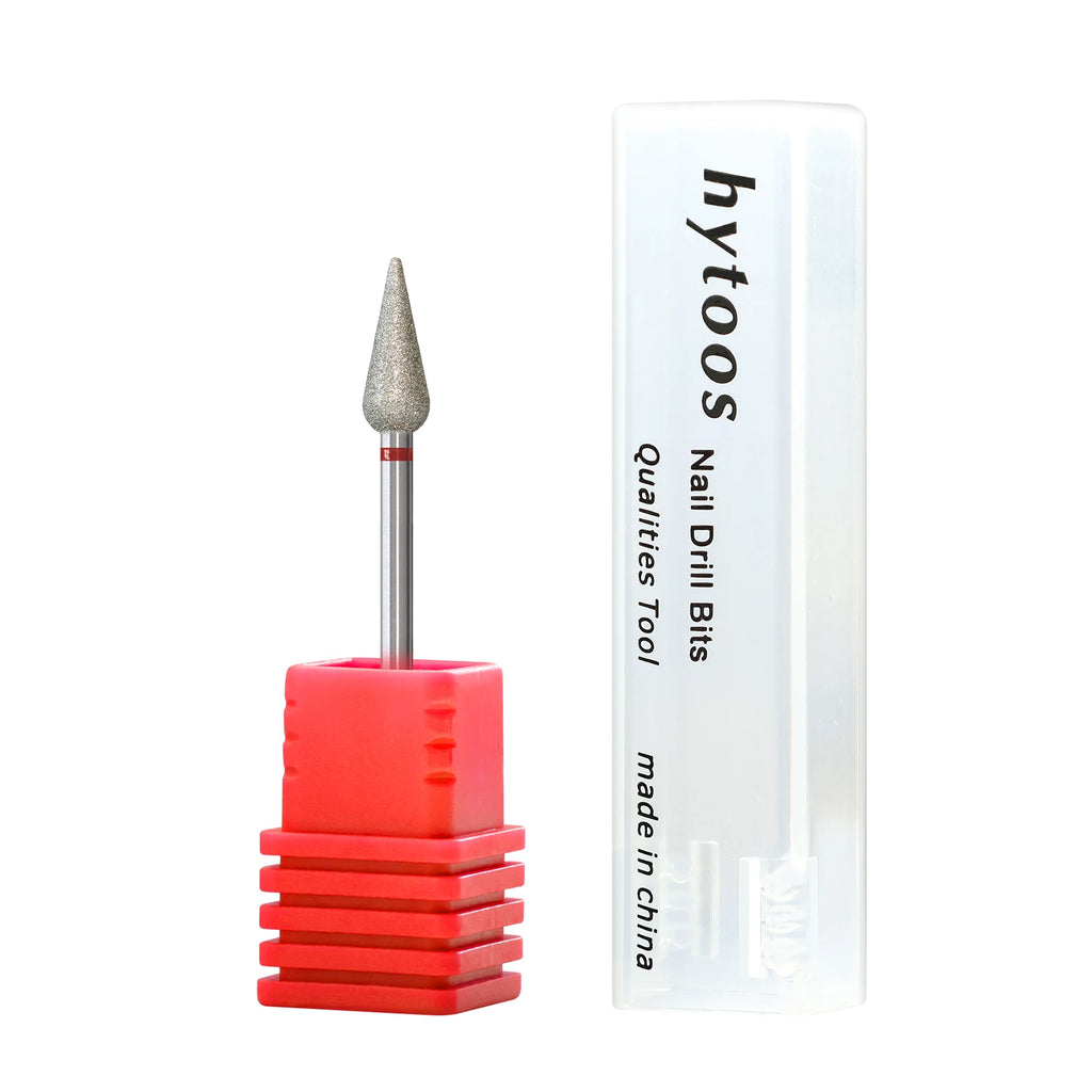 HYTOOS 5mm Long Bud Cuticle Clean Nail Drill Bits Russian Diamond Dead Skin Nail Bit Nail Cleaner Accessories Tool