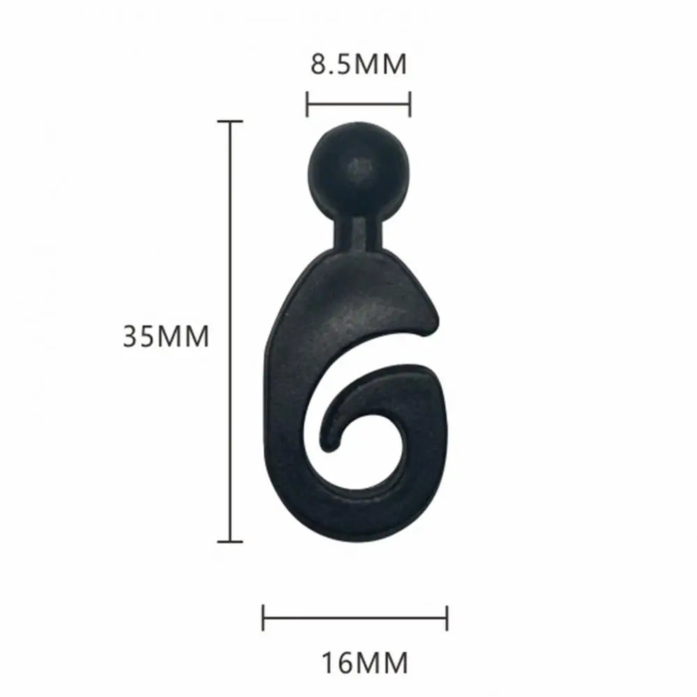 Outdoor Curtain Rings Outdoor Hotel Gazebo Curtain Hooks Heavy Duty Plastic Track Accessories for Netting Gnats Black
