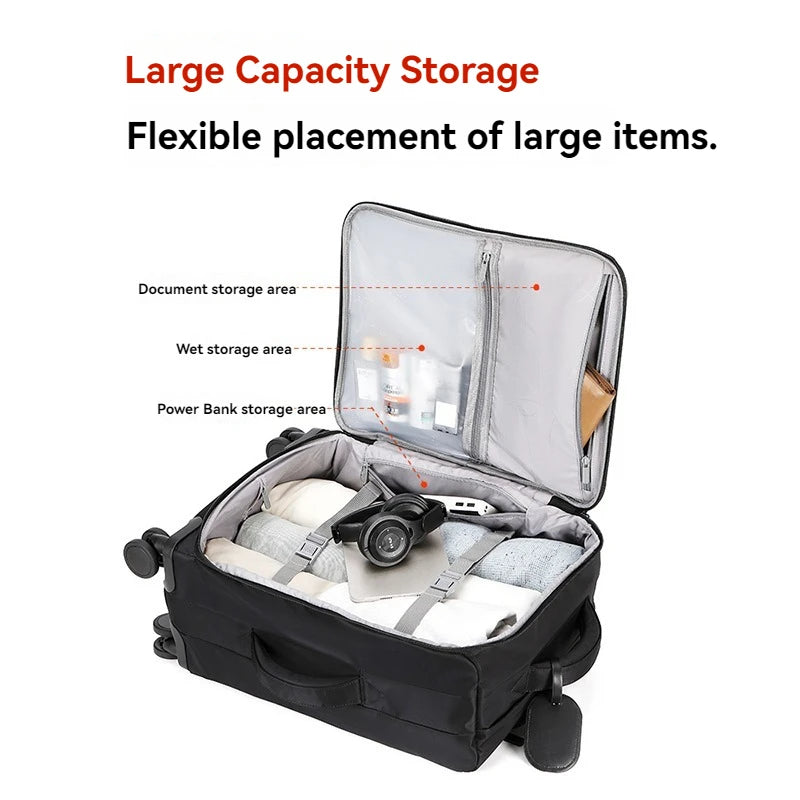 Luggage trolley case, women's 2025 new boarding box, 20 inch ultra light cloth luggage, password travel box, universal wheel