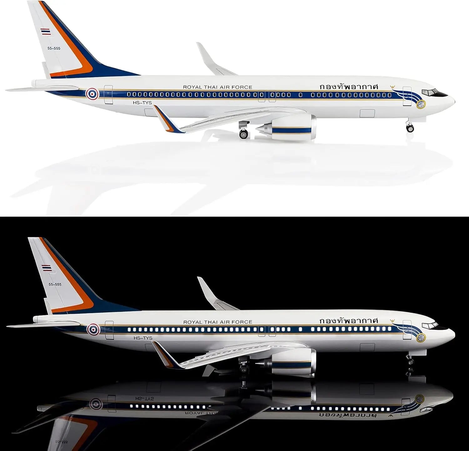 Airplane toy Thailand Air Force B737 Plane Model 47cm Scale Model Metal Model Planes Kits Display Toy planes for boys Gift By
