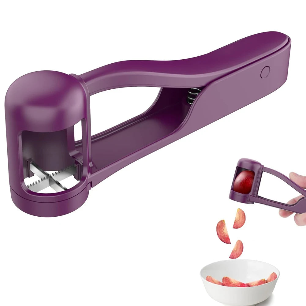 LMETJMA Grape Cutter Grape Slicer for Toddlers One Second Grape Cherry Tomato Strawberry Cutter Quarter Slicer Kitchen Gadget