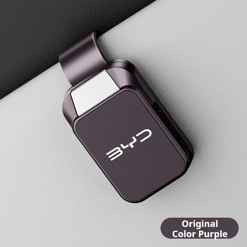 Car Visor Sunglasses Clip For Byd Seagull Dolphin Sealion 7 6 Atto 3 Song Qin Pro Tang F0 F3 F6 Eyeglass Holder Glasses Storage