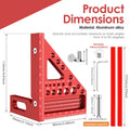 Aluminum Alloy Scribing Ruler 3D Multi Angle Measuring Ruler 45-Degree Angle and Right Angle Drawing Line Ruler for Woodworking