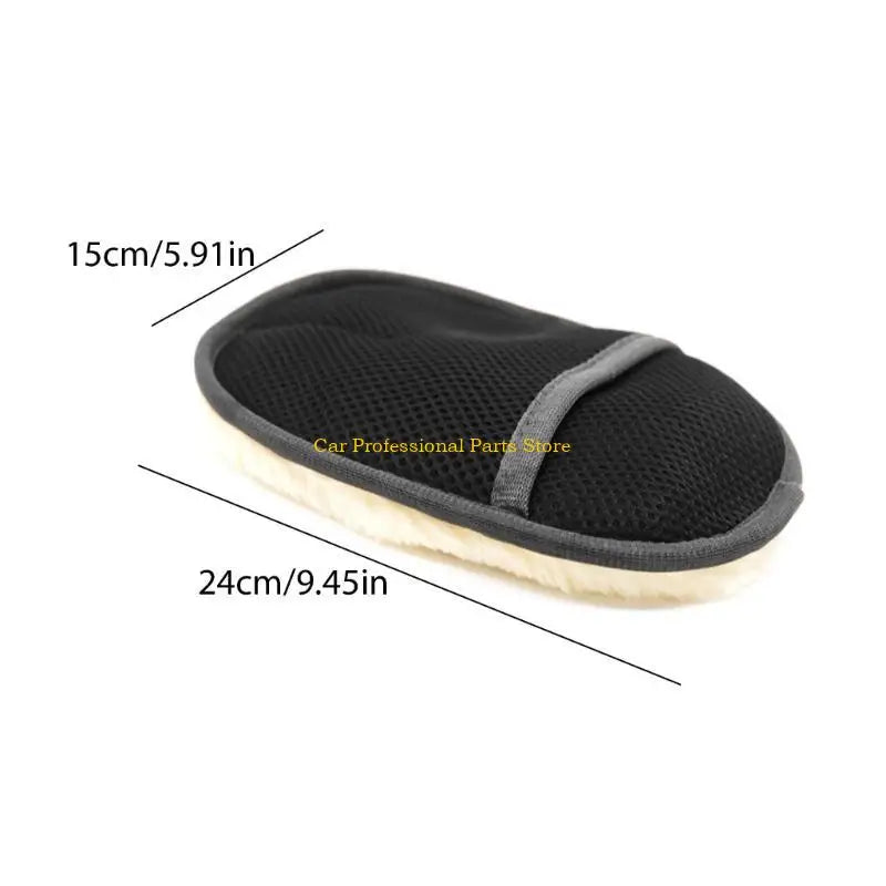 R53D Car Wash Mitt 24x16cm Microfibre Wool Glove Car Care Kitchen Household Wash Washing Cleaning Mit Cloth
