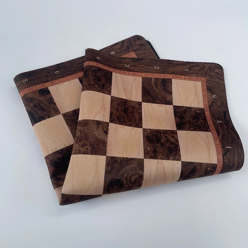 High quality Large 52cm/20.5inch championship game chessboard foldable and rollable soft rubber chessboard checkers board
