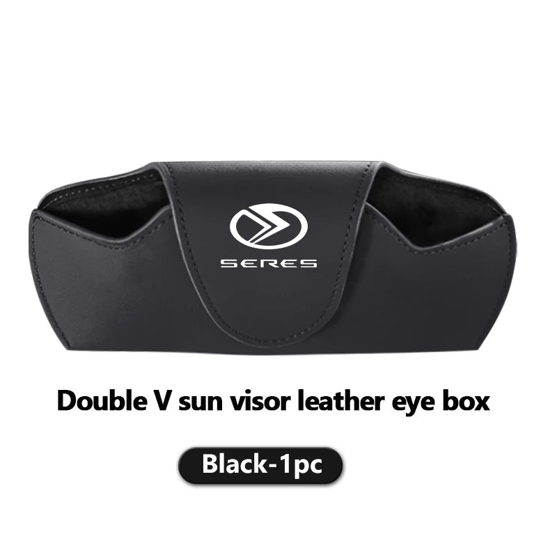 Leather Car Sun Visor Glasses Holder Wear-Resistant Protective Box For Seres M5 M7 2022 2023
