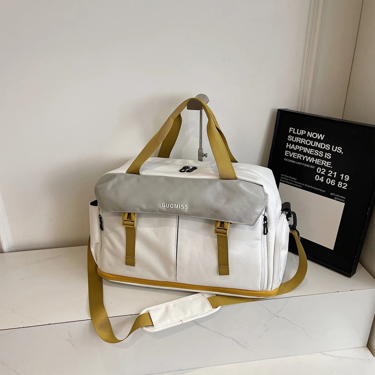 Short-Distance Fitness Bag for Men, Dry and Wet Separation Shoulder Bag, Cross-Body Multi-Functional Travel Bag, Women's Training Swimming Bag, Large Capacity