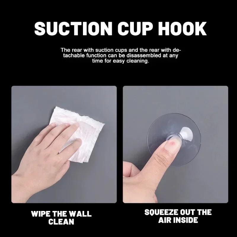 40/5Pcs Transparent Suction Cups Hook Strong Adhesive Sucker Holders Hanger Car Suction Pads Kitchen Bathroom Window Glass Decor