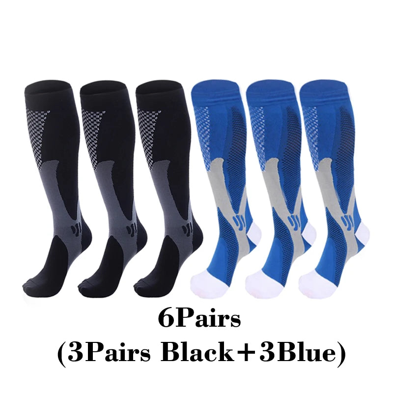 Compression Socks Travelers Socks Football Soccer Thigh Long Tube Unisex Outdoor Sports Nurses Stockings For Men Women