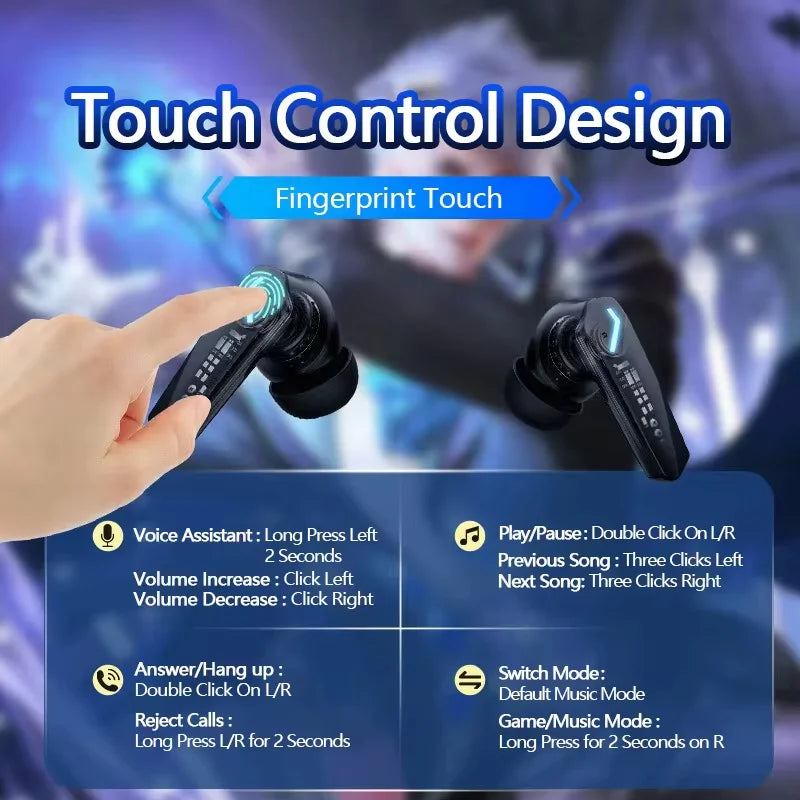 Lenovo GM2 Pro Gaming Earphones Bluetooth 5.4 Sport Headset Dual Mode HD Call Noise Reduction Earbuds with Mic Music Earphones