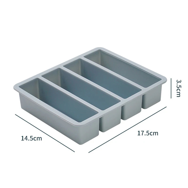 1Pc Extra Large Silicone Freezer Trays Giant 4 Cubes Food Molds With or Without Lid for Soup Meal Sauce Food Storage Ice Cube