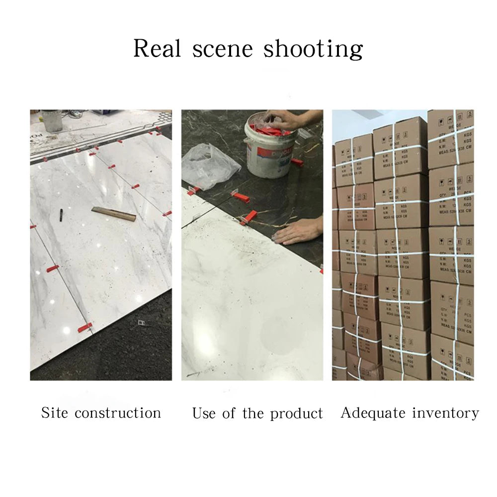 100PCS 1mm Tile Leveling System Clips PE Material Spacers for Ceramic Wall Tile Leveling Construction Tools