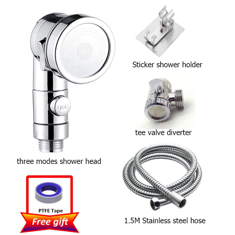 Shower Faucet Set Hose Handheld Shower Head Spray Tap Extender Sprayer Sink Booster Shower Bathroom Hair Washing Artifact Faucet