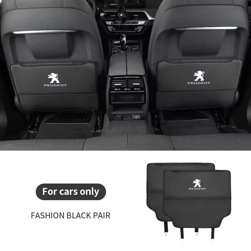 Peugeot 206 208 301 308 408 508 607 2008 3008 4008 5008 RCZ Rifter Car Seat Back Storage Rear Anti-Wear Backrest Anti-kick Pad