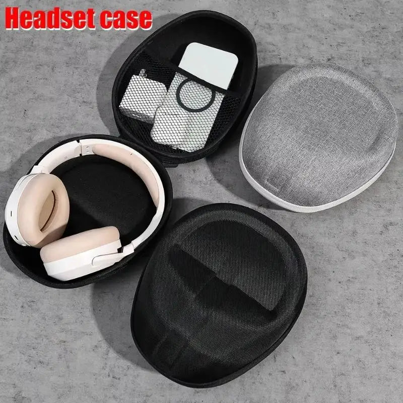 ❤️High-capacity Headset Headphone Case Travel Earphones Shockproof Storage Box EVA Headphone Protective Bag Universal Protective