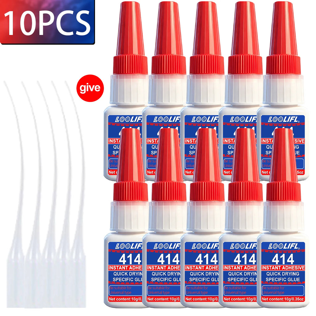 LOOLIFL super cyanoacrylate glue Fast Drying Strong Bonding All Purpose Adhesives for Ceramic Glass Metal Wood DIY Repairs tool
