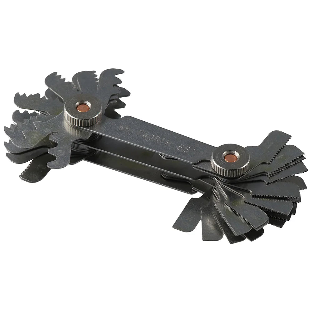 Stainless Steel Screw Thread Pitch Gauge 52Pcs 55 Degree & 60 Degree Measuring Tool Metric & Imperial Cutting Gauge