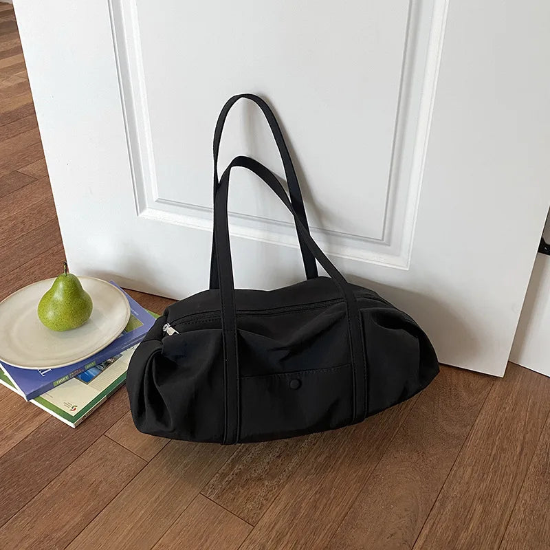 Korean Style Fashion Nylon Tote Bag For Women Large Capacity Casual Simple Handbag New Lightweight Versatile Shoulder Bag