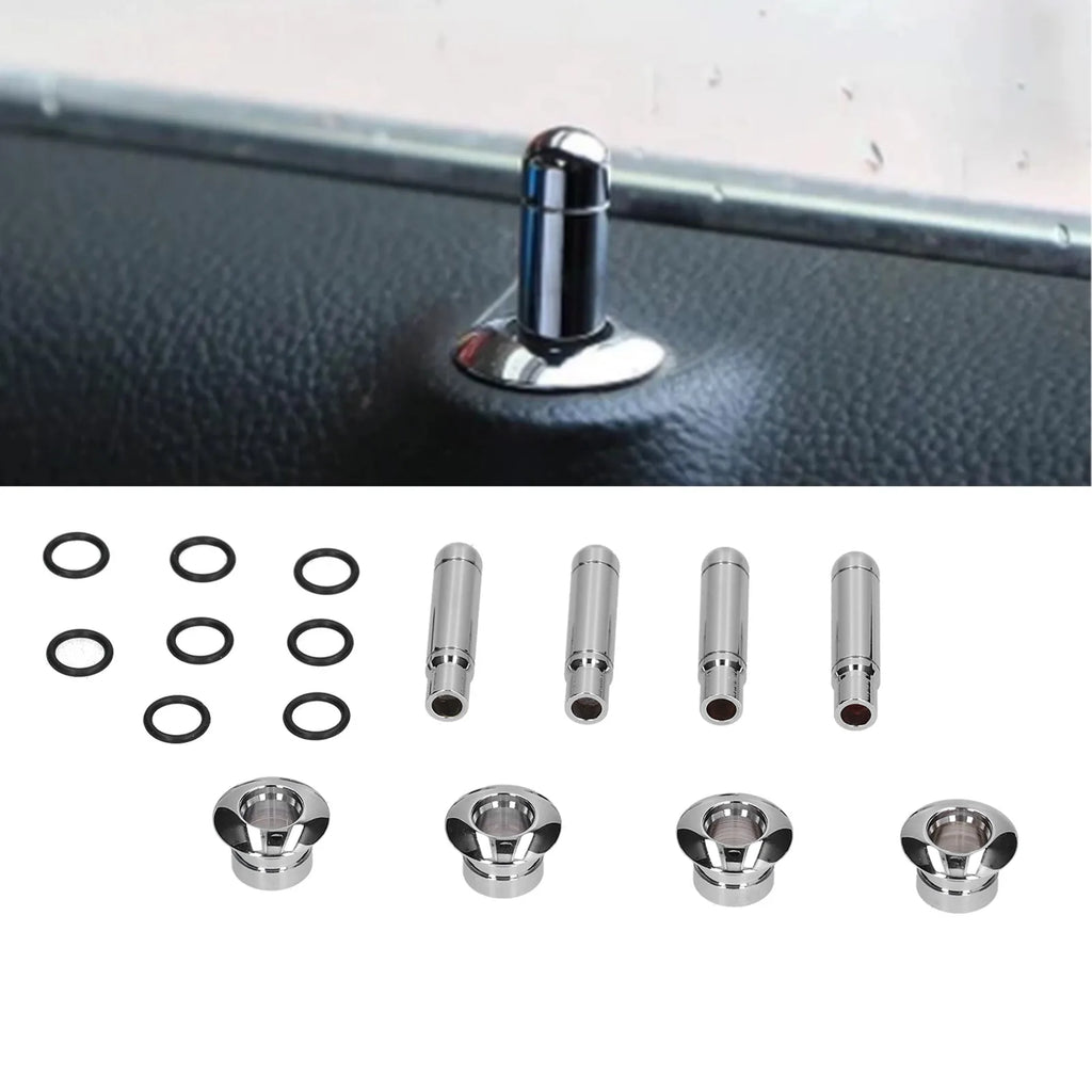 8pcs/lot Car Door Lock Pin with Cover ABS Chrome Replacement for  /Cruze/ Car Door Lock Knob Inner Door Lock Pin
