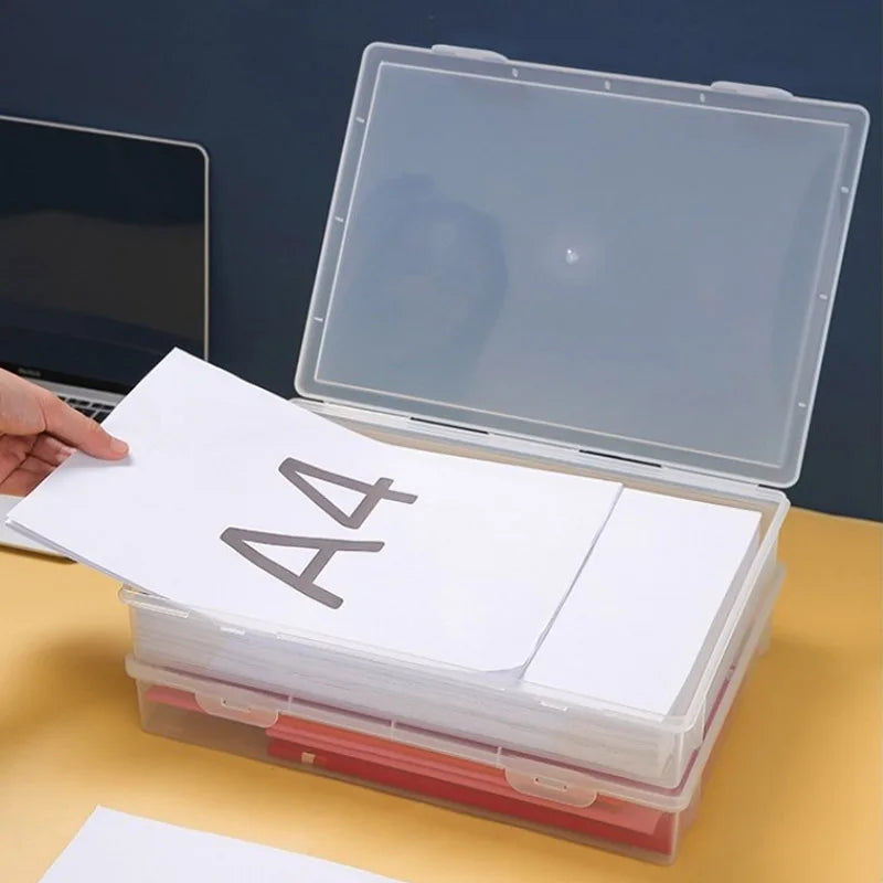 Plastic Box for Data Certificate Stationery Jewelry Portable Capacity Stationery Jewelry Large Capacity File Organizer Supplies