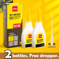 1-3pcs Deli 502 Super Glue Instant Quick-drying Cyanoacrylate Adhesive Leather Rubber Wood Metal Strong Bond Liquid Glue Tool
