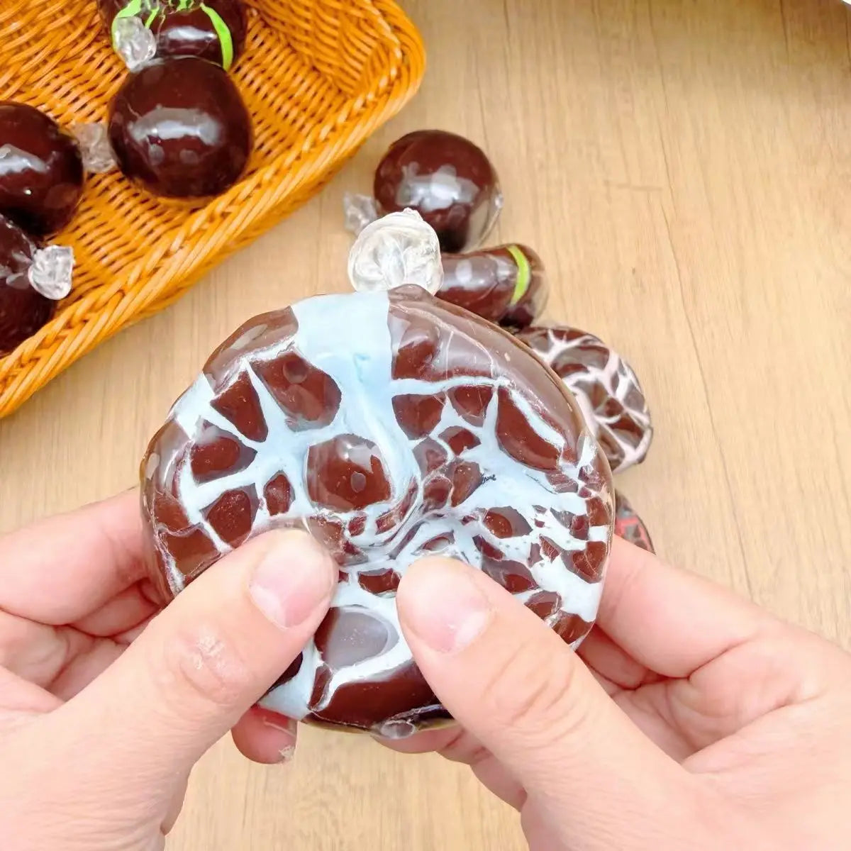 Fruit Crispy Pinch Stress Relief Toy Clay Handmade Ball Wax Pinch With Crispy Sound Soft And Slow Rebound Relaxing Toy Squeeze