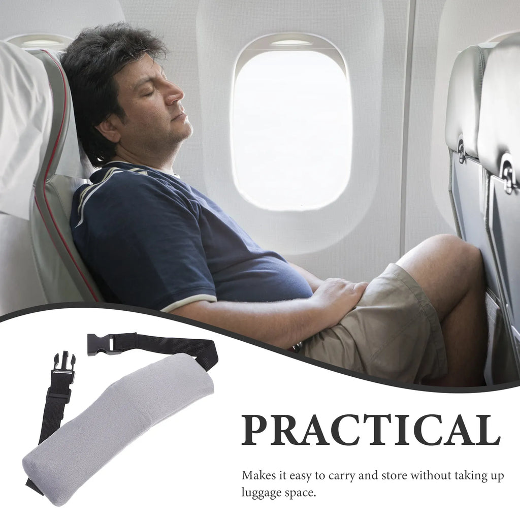 2Pcs Airplane Neck Support Band Adjustable Headrest Sleep Aid for Plane Car Travel Pillow Adult Neck Pillow