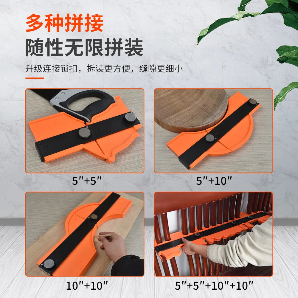 5/10inch Multifunctional Curved Ruler Type Taking Device Copy Gauge Woodwork Stone Automotive Irregular Shape Measure Tool
