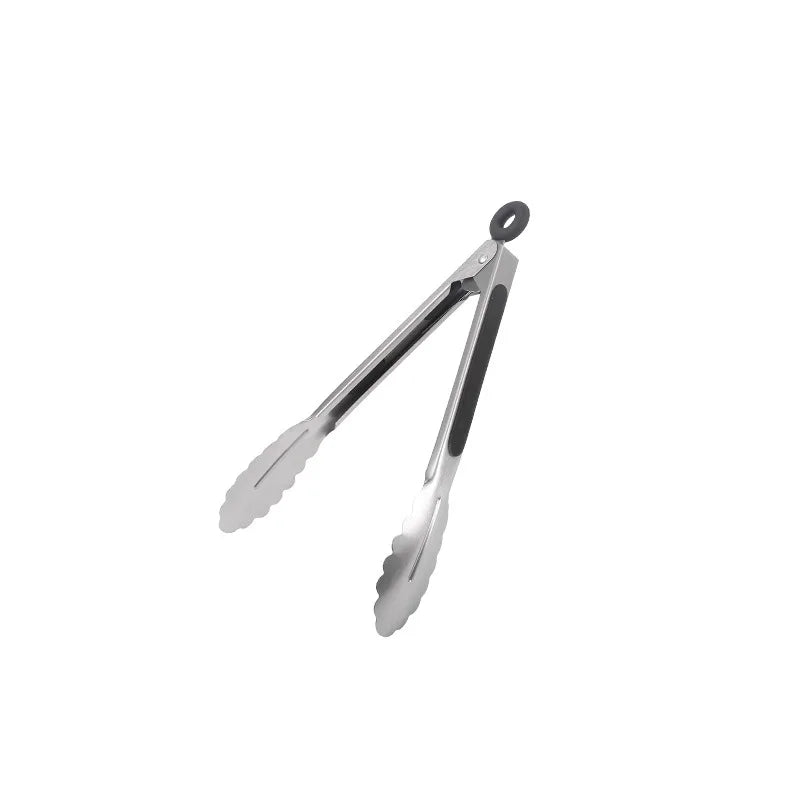 7-16Inch 430 SS BBQ Grilling Clip Tongs Kitchen Cooking Meat Salad Bread Spaghetti For Baking Camping Tools Barbecue Accessories
