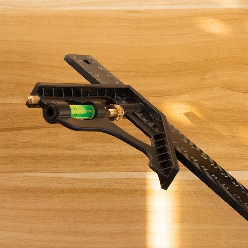 15/20/25CM Adjustable Combination Right Angle Ruler 45/90 Degree With Bubble Level Gauge Multifunctional Measuring ToolsHotsale
