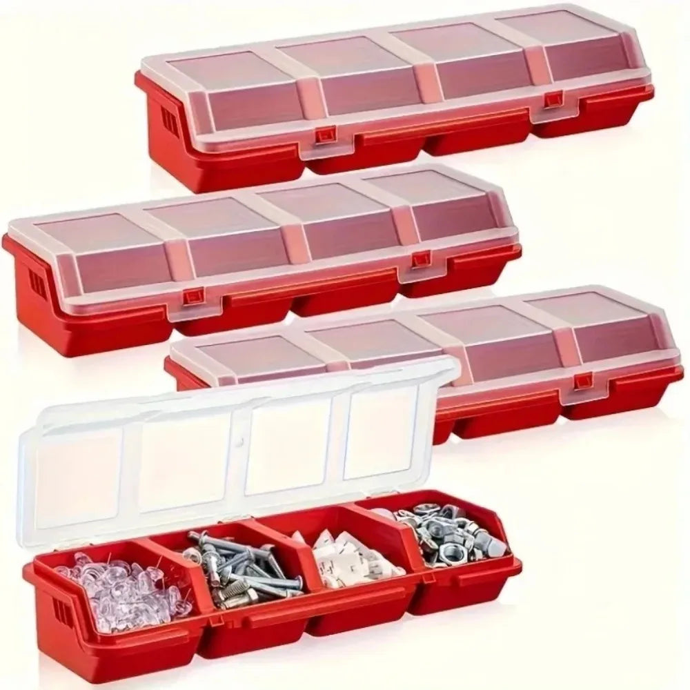 Convenient Multi-Compartment Screw and Small Parts Storage Box Durable Plastic Hardware and Jewelry Storage Box
