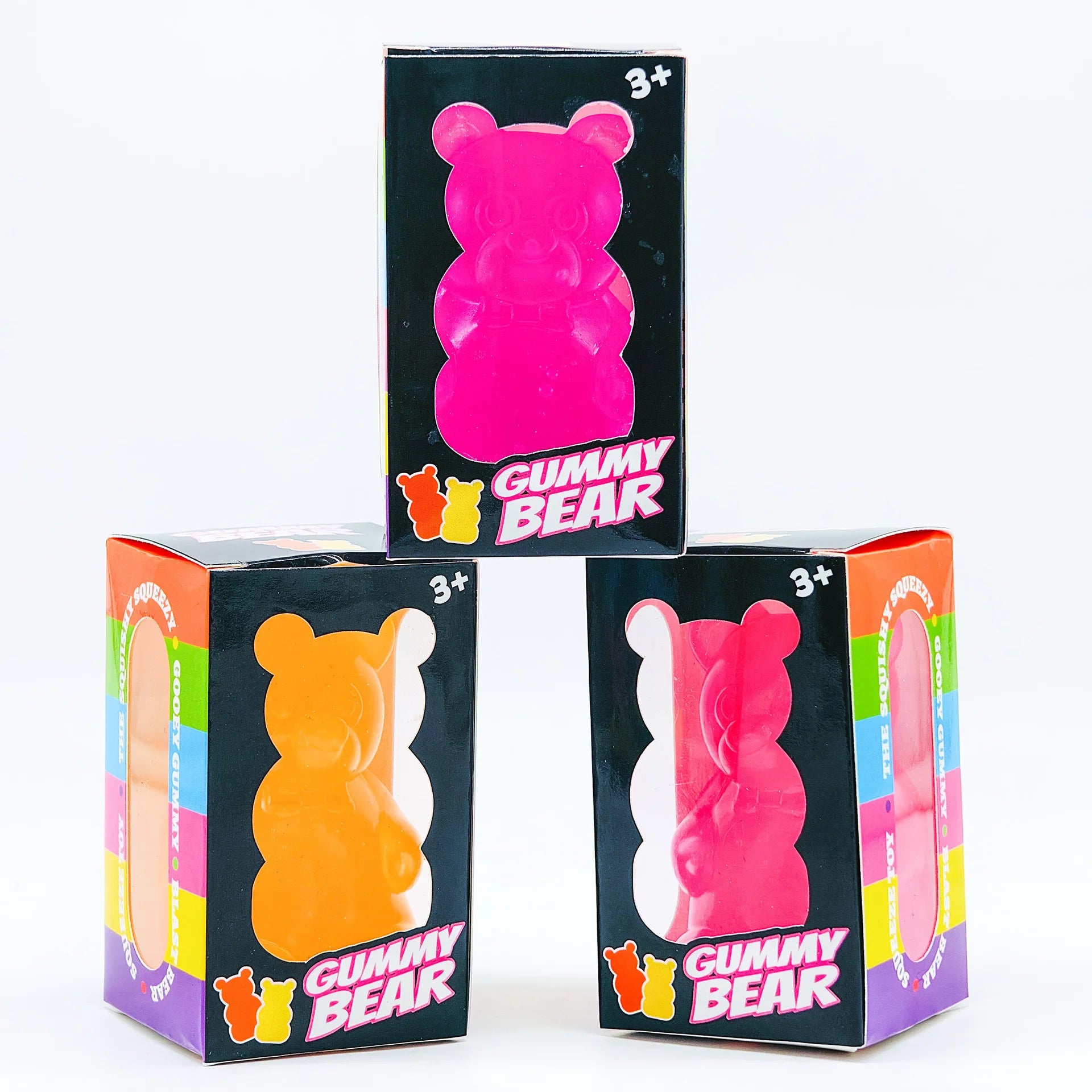 8cm NeeDoh Cute Gummy Bear Sensory Squeeze Toy with Jelly-like Filling Slow Rebound Stress Relief Toy To Alleviate Anxiety**