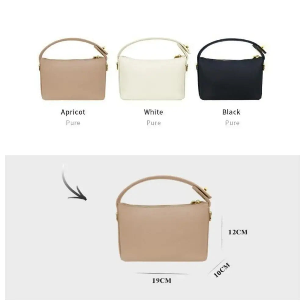 New Retro Ladies Handbags Simple Elegant Small Square Bag Soft Leather Crossbody Bag Gift
