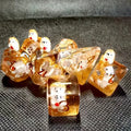 New DND Upscale 7Pcs Resin Dice Set Polyhedral Inline Animal D4 D6 D8 D10 D12 D20 Dices for RPG Board Game and Tabletop Games