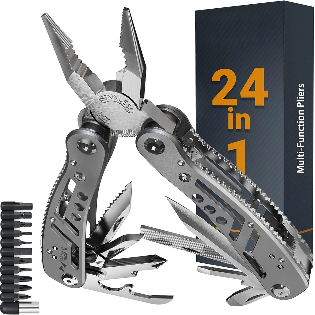 Multifunctional 24 in 1 Wire Cutters Universal Diagonal Pliers Anti Slip Durable Tool for Electrician Hardware Repair Jobs