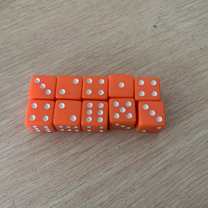 10pcs/set Square Corner Point Dice  Board Games Accessories 16mm